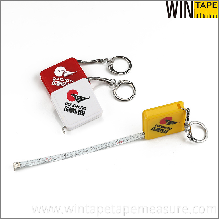 Hardware tools small tape measure 1 meter portable mini soft steel tape measure ruler keychain pendant small gifts